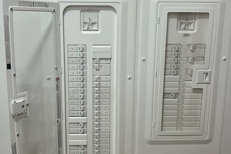 Circuit breaker installation in progress