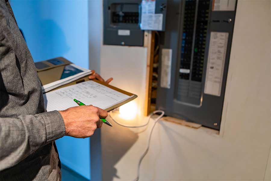 Electrical safety inspection in progress
