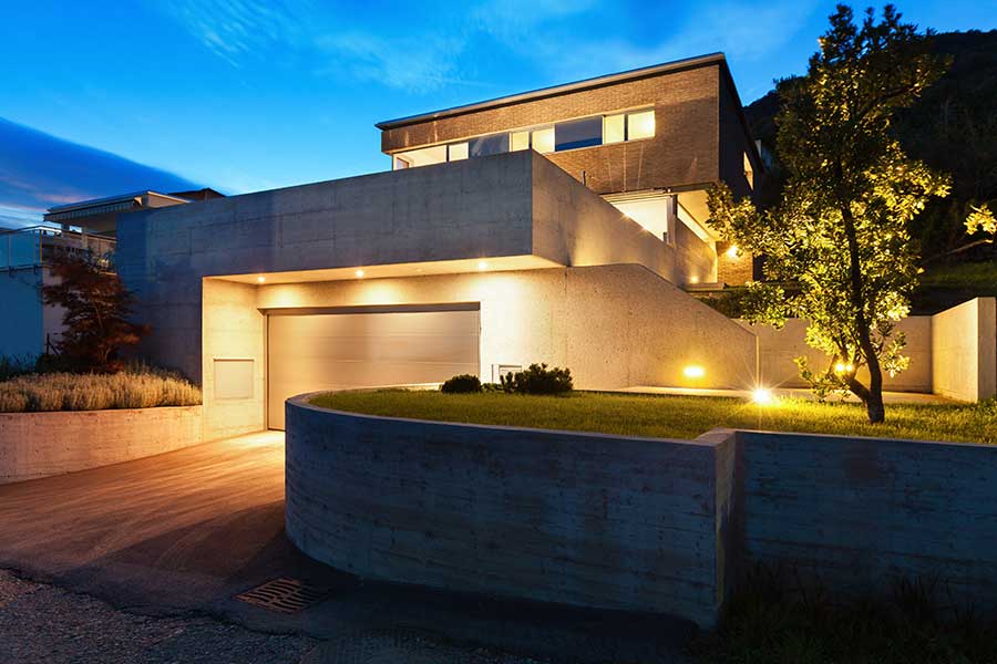 Outdoor lighting installation service completed