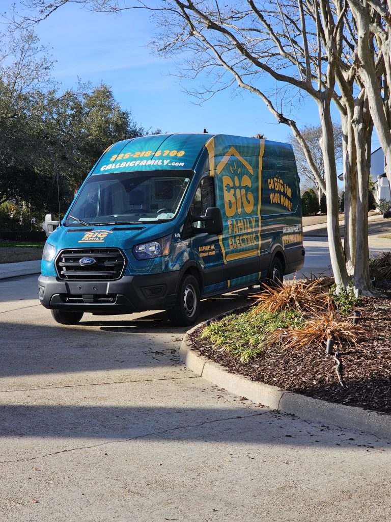 Electrician service van for low voltage wiring